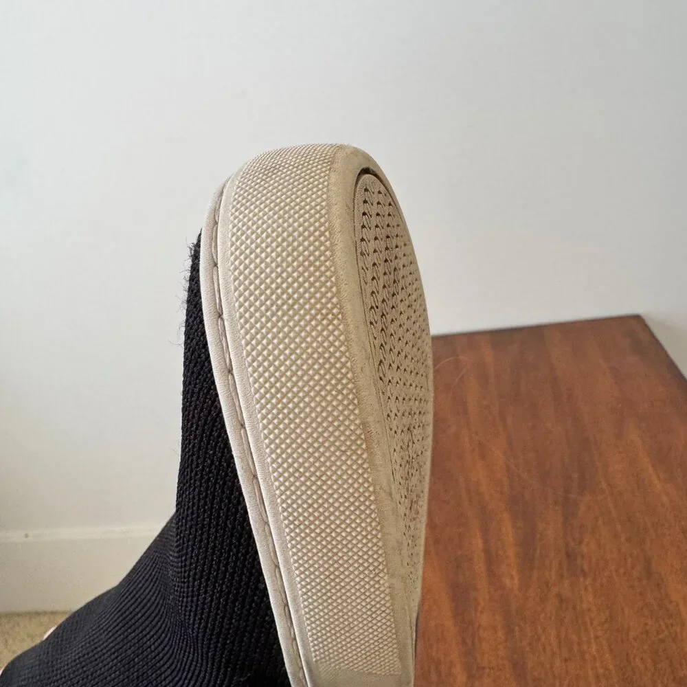 Rothy's The Chelsea Sneaker Boot Black Knit High Ankle - Picture 14 of 14